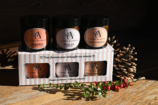 Coffret 3 bougies Parfumées - 60g